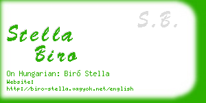 stella biro business card