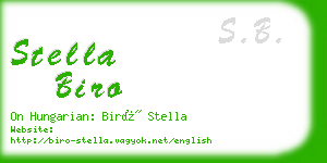 stella biro business card